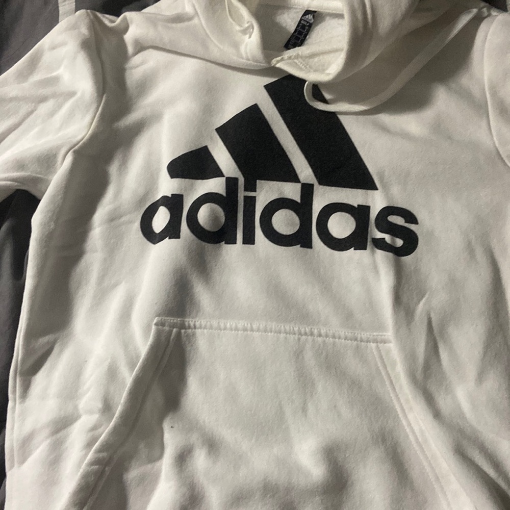 Adidas sweater white size small